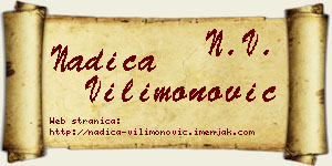 Nadica Vilimonović vizit kartica